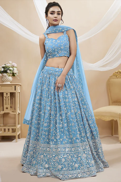 Light BlueLehenga Choli