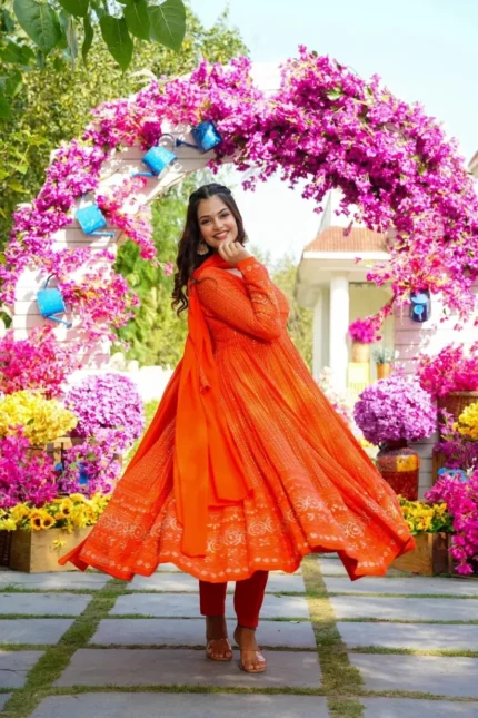 Orange Salwar Suit
