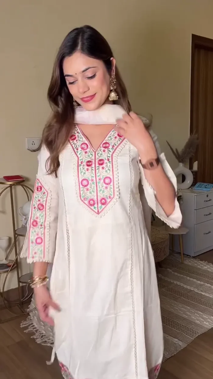 White Kurti