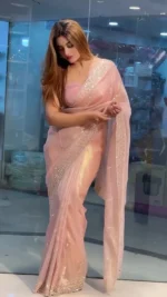 light pink saree