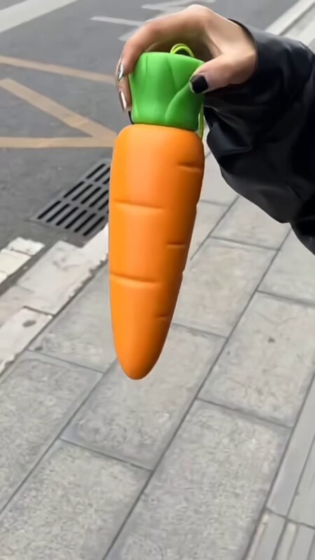 Cute Carrot Design Compact Folding Umbrella