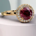 Elegant Ruby and Diamond Jewelry Set