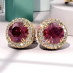 Elegant Ruby and Diamond Jewelry Set