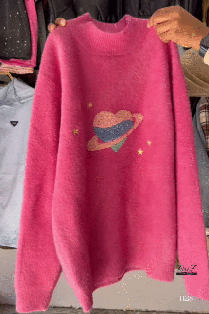 Fuzzy Space Planet Sweater