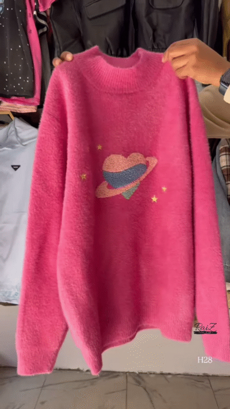 Fuzzy Space Planet Sweater