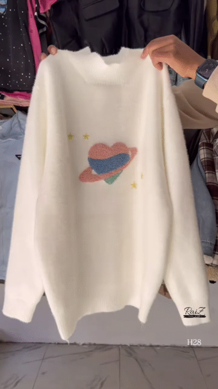 Fuzzy Space Planet Sweater