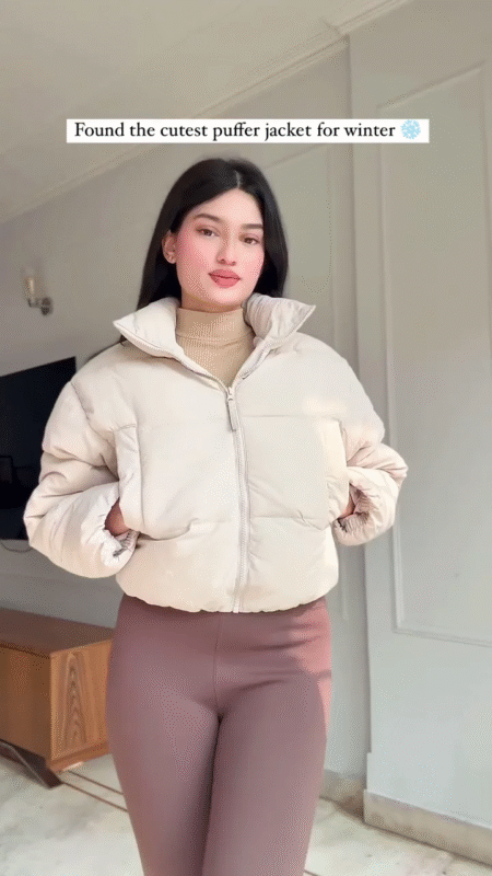 Beige Puffer Jacket