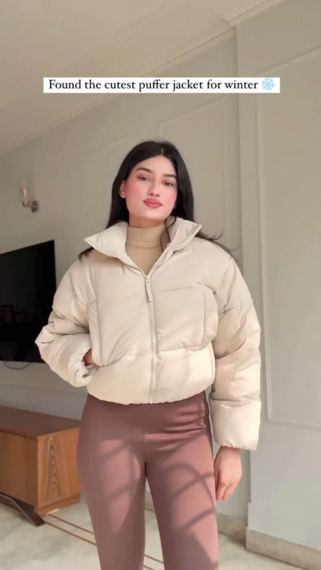 Beige Puffer Jacket